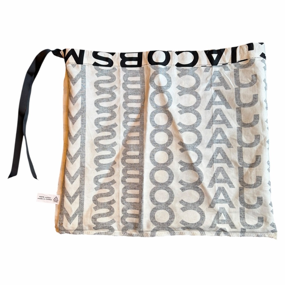 Marc Jacobs Monogram Logo Cotton Drawstring Dust Bag Travel Pouch 11.5x13.5 - Picture 5 of 9